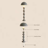 JYLIGHTING Lampadaire champignon LED d'angle créatif moderne sur pied pour la décoration du salon