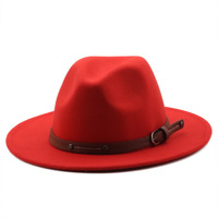 ZG Mode Loisirs Hommes et Femmes Large Bord Fedora Chapeaux Automne Hiver Casquette De Luxe