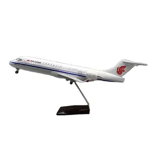 Simulated ARJ21-700 China Southern Airlines domestic passenger aircraft assembly model, finished model with wheels