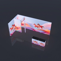 Stand d'exposition rapide Tianlang avec éclairage LED, cadre en aluminium et mur d'affichage en tissu tendu pour exposition