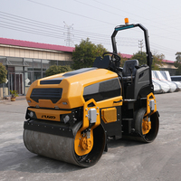 Rouleau vibratoire FURD avec moteur Kubota, double tambour, système entièrement hydraulique, engin de construction, compacteurs de routes