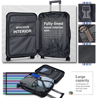Ensemble de valises rigides personnalisées au design spécial, ABS PC, 4 roues, valises de voyage, sacs à roulettes