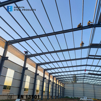 Structure en acier pour entrepôt, charpente légère préfabriquée, grande portée, hangar industriel, bâtiment métallique