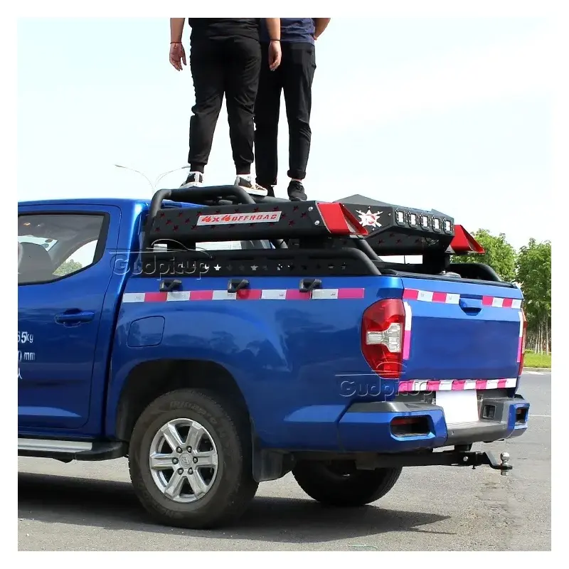 Pick Up Truck 4X4 accessories Universal Heavy Duty Sports Roll Bar With Roof Rack for 2019 toyota hilux vigo revo recco