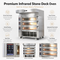 Four à pâtisserie électrique portable numérique automatique commercial MH OVEN HEBK-3, 3 niveaux, 9 plateaux, avec vapeur et fonction boulangerie, 380V
