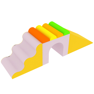 Équipement de jeu souple pour bébés et tout-petits avec échelle arc-en-ciel en fibre de verre et acier pour aire de jeux intérieure et écoles - Product Image 3