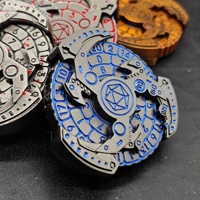 LuxeRoll 7 in 1 Dadu Mekanik Vintage Berputar, Spinner Dadu DND, Roda Dadu Logam untuk Permainan Meja Dungeons & Dragons