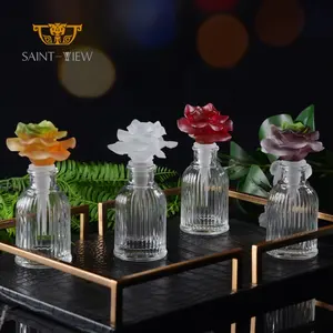 Arapça çiçek lüks gül şekli düğün dekor merkezinde parfüm şişesi bebek duş hediye