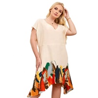 Grande taille femmes manches évasées imprimé Floral robe patineuse 1XL 2XL 3XL 4XL 5XL