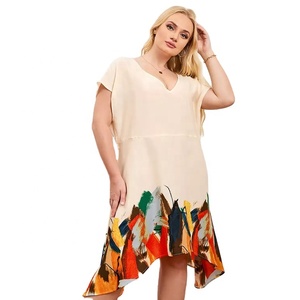 Plus Size Big Women Flare Sleeve stampa floreale Skater Dress 1XL 2XL 3XL 4XL 5XL - Product Image 3