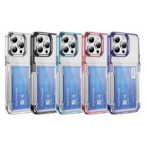 Custodia Trasparente con Porta Carte a Ribalta per <span class=keywords><strong>iPhone</strong></span> 17 Pro Max, <span class=keywords><strong>Cover</strong></span> Protettiva con Inserimento Carte e Funzione <span class=keywords><strong>Portafoglio</strong></span> - Product Image 2