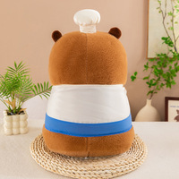 Peluche Capybara Chef Personnalisée, Poupée Capybara Mignonne et Originale en Forme de Pain, en Coton PP, Décoration de Chambre, Cadeaux pour Enfants, Anti-Stress