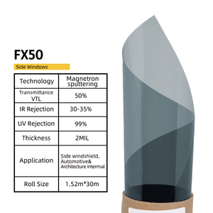 <span class=keywords><strong>Film</strong></span> pour vitres de voiture NEW VISION série FX, <span class=keywords><strong>2</strong></span> mil, <span class=keywords><strong>2</strong></span> plis, protection UV à 99 %, rejet IR à 90-95 %, protection anti-rayures auto-cicatrisante - Product Image 6