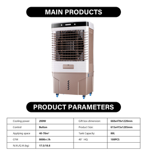 Raffrescatore d'Aria Evaporativo Portatile Cool Breeze, 8000m3/h, Controllo Meccanico, Silenzioso, per Stanza, Ufficio, Garage, Uso Esterno - Product Image 6
