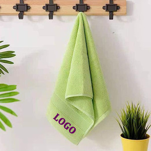 Peluquería Gimnasio Hotel Belleza Verde Bordado Baño Logotipo personalizado Algodón Salón Spa Toalla - Product Image 4