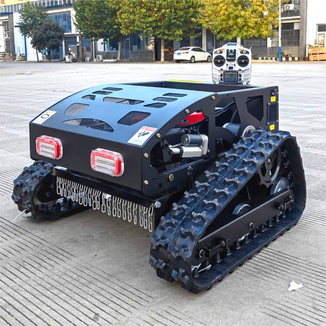 FREE SHIPPING Gasoline Lawn Mower RC Slope Lawn Mower Tracked All Terrain Remote Control Robot Mowing Machine