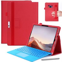 Universel pour Microsoft Surface Pro 3 4 5 6 7 12.3 dragonne mat étui de protection tablette cuir PU clavier Flip Stand couverture