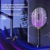 Lampe anti-moustiques 2-en-1 rechargeable par USB, personnalisable, best-seller transfrontalier, avec attraction automatique, pour usage domestique et couverture étendue