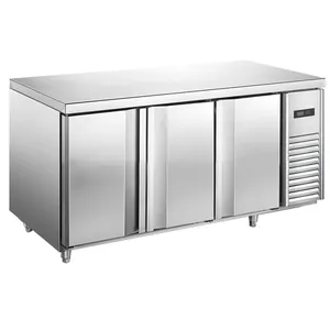 Equipo de cocina comercial Mesa de acero inoxidable Vertical Evaporativo debajo del mostrador Refrigerador