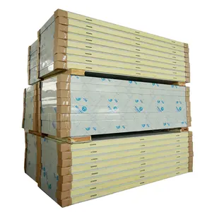 Low price fire proof 50mm/75mm/100mm/120mm/150mm/180mm PU/PIR panel for chiller/freezer cold storage room