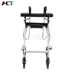 Outdoor Medical Rehabilitation Aluminum Frame Upright Walker 4 Wheels Rolling <strong>Rollator</strong> for Seniors - Product Image 5