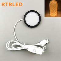 Mini Lampe LED USB 5V Argentée pour Impression 3D, Compatible avec le Kit de Lampe LED Bambu Lab 001, Kit d'Éclairage Rond pour Armoire 001