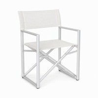 Chaise de Réalisateur Pliante en Gros avec Accoudoirs à Plat, Cadre en Aluminium, Chaise de Loisirs d'Extérieur pour Terrasses et Événements