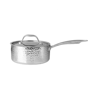 14/16/18/20Cm <span class=keywords><strong>3</strong></span> capa de oro de acero inoxidable 304 antiadherente cacerola con tapa - Product Image 1