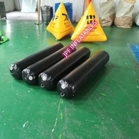 Bouées flottantes gonflables de course de natation de marqueur de couleur noire de 1.5m de haut sur mesure avec LOGO