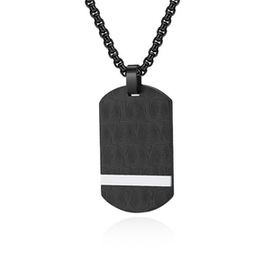 Hip-Hop Punk <span class=keywords><strong>Ring</strong></span> Muster Trendige Vergoldete Wasserdichte Anlauffreie Edelstahl-Anhänger Einfache Schmuck-Halsketten für Männer - Product Image 4