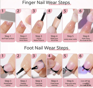 60 faux <span class=keywords><strong>ongles</strong></span> carrés courts français en acrylique, couvrance totale, pour mains et pieds, à presser - Product Image 6