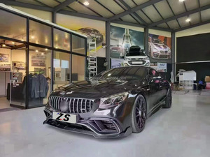 Piezas de automóvil de fibra de carbono para <span class=keywords><strong>MERCEDES</strong></span> BENZ <span class=keywords><strong>S</strong></span> W217 <span class=keywords><strong>Coupe</strong></span> <span class=keywords><strong>63</strong></span> actualización parachoques delantero y trasero labios kit de carrocería estilo B - Product Image 3