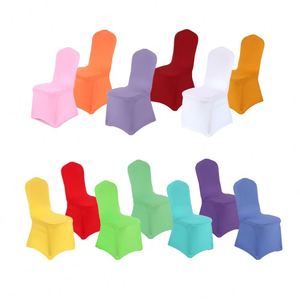 100 housses de chaise unies en spandex bleu clair pour église, couleur unie, pour mariage - Product Image 6