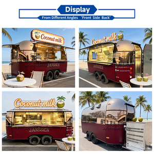 Food Truck Haut de Gamme en Acier Inoxydable, Chariot de Luxe pour Pain, Glaces, Pâtisseries, Bonbons et Snacks pour Marché Nocturne - Product Image 2