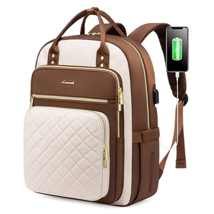 LOVEVOOK Großhandel Gesteppter Wasserdichter Rucksack Trendige Diebstahlsichere Schultaschen Mit USB College-Laptoptaschen für Jugendliche Unisex - Product Image 1