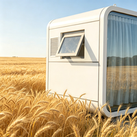 Kit de maisonnette Apple Cabin personnalisée avec châssis galvanisé, revêtement imperméable et intérieur complet pour logement des travailleurs