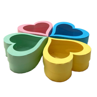 Usine En Gros Valentine Boîte Cadeau Emballage Chocolat Truffe Boîte D'emballage Pvc Fenêtre Petite Boîte De Chocolat En Forme De Coeur