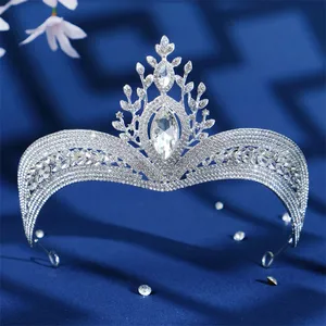 Mode Haarschmuck Festzug Special Designer Crystal Tiaras Krone für Bridal Queens Corona Haarschmuck