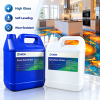 Peinture époxy pour sols en résine de pierre de marbre colorée auto-nivelante 3D Crystal Clear