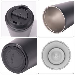 Mug isotherme en acier inoxydable 12 oz, portable, pour voyage, tasse à café chaude isolée avec couvercle, vente en gros - Product Image 5