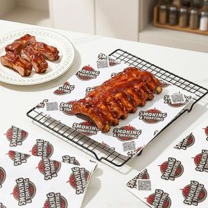 Custom <b>Printed</b> Logo Eco-Friendly Grease Proof PE Coated Recyclable Biodegradable Disposable Kebab BBQ Wrapping <b>Paper</b> - Product Image 3