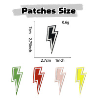 Patch brodé de 7 cm noir, vert, jaune, rouge, idéal pour les chapeaux et les jeans