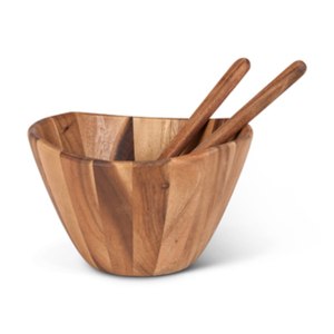 Salade en bois et bol à mélanger Dessert ustensile de cuisine bol à pâte pour servir une pièce en bois élégante - Product Image 4