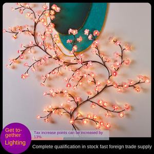 Lampu Rotan LED Bentuk Kupu-kupu, Bunga & Daun, Plastik Lentur untuk Dekorasi Interior dengan Suasana Romantis untuk Tata Letak Dinding Natal - Product Image 5