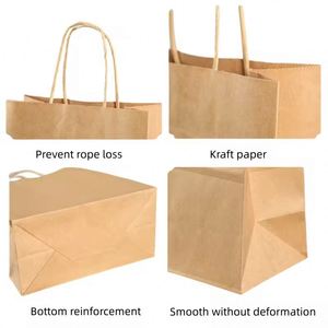 Bolsa de Papel Kraft Rosa Personalizable de Alta Calidad, Ecológica, para Supermercados, con Opciones de Impresión Digital Offset, para Promoción de Tiendas - Product Image 5