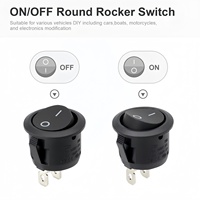 Interrupteur à bascule rond 12V ON-OFF pré-câblé 6A/250V 10A/125V AC DC pour modification électrique de voiture, bateau, marine