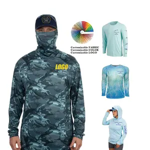 China Factory Fishing Apparel Clothing Mens 6xl Extra Long Fishing Shirt Hooded