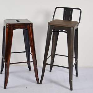 Proveedor de China barato nuevo diseño <span class=keywords><strong>comedor</strong></span> Silla de metal en línea con asiento de madera - Product Image 6