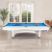 Table de billard américaine de luxe de 9 pieds avec plateau en ardoise et retour automatique des billes pour clubs, bars et salles de loisirs