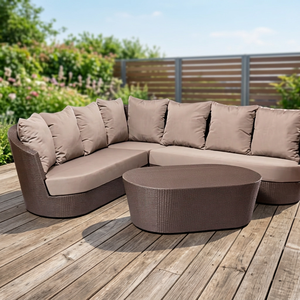 Sofá Seccional en Forma de L de 7 Plazas con Mesa, Sofá de Exterior Tejido, Conjunto de Salón para Patio - Product Image 5